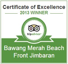 Bwang Merah Beachfront Restaurant certificate of excellence