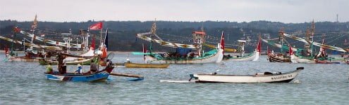 Fishing boats at Jimbaran Bay