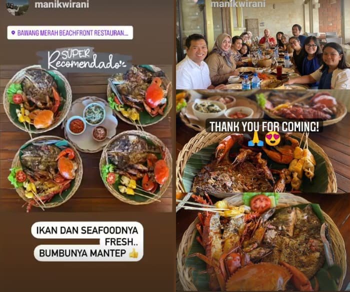 Feedback Jimbaran Seafood Group Dinner