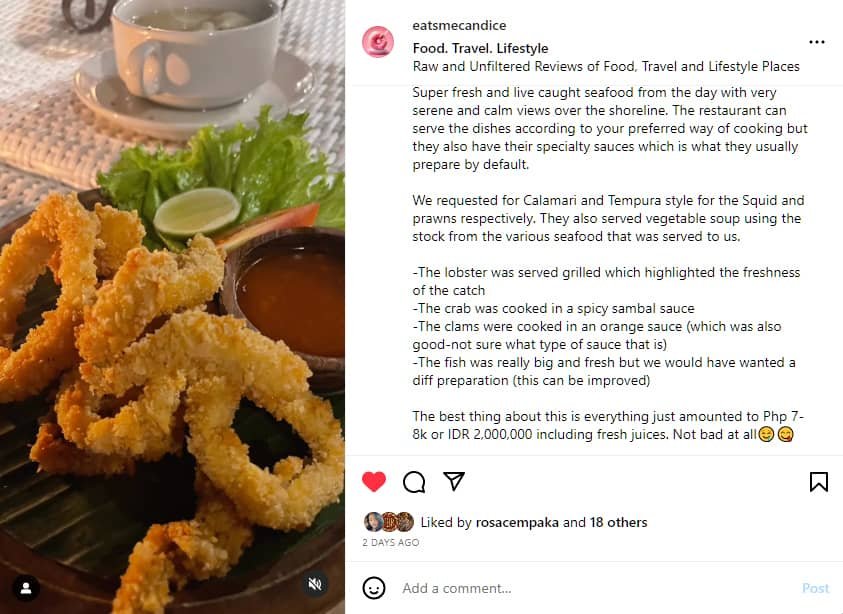 Nice Review from Food & Travel Blogger eatsmecandice