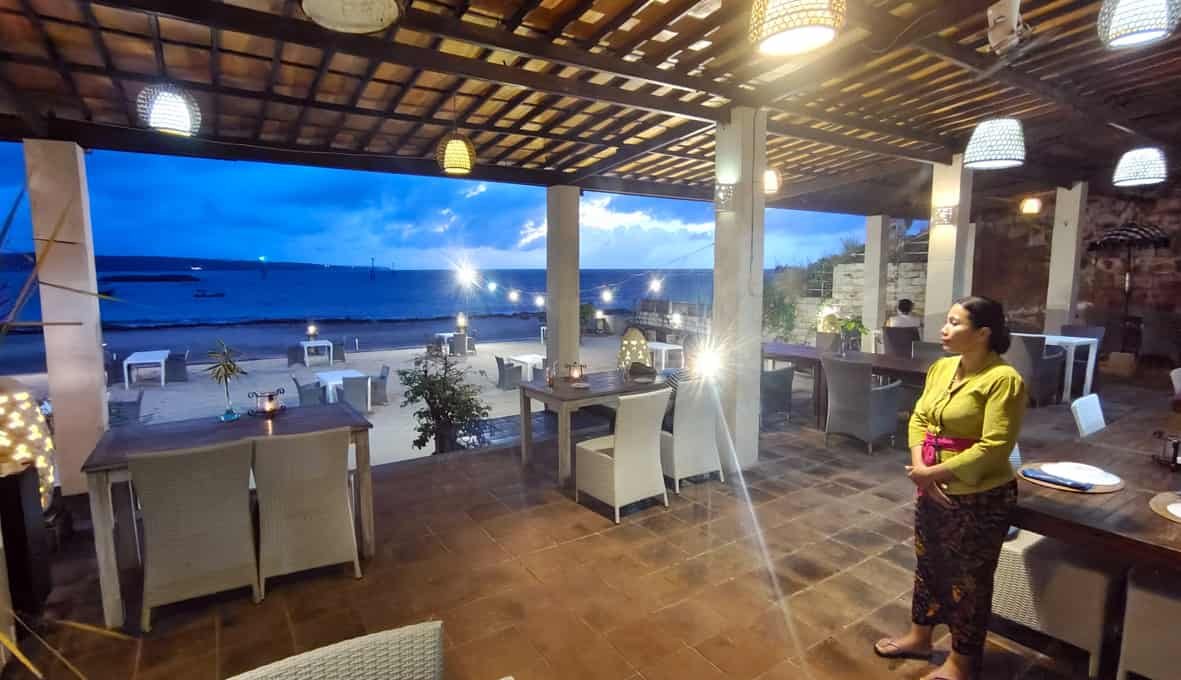 evening picture of terrace