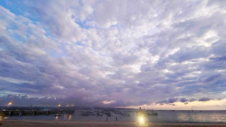 cloudy day at Jimbaran Bay